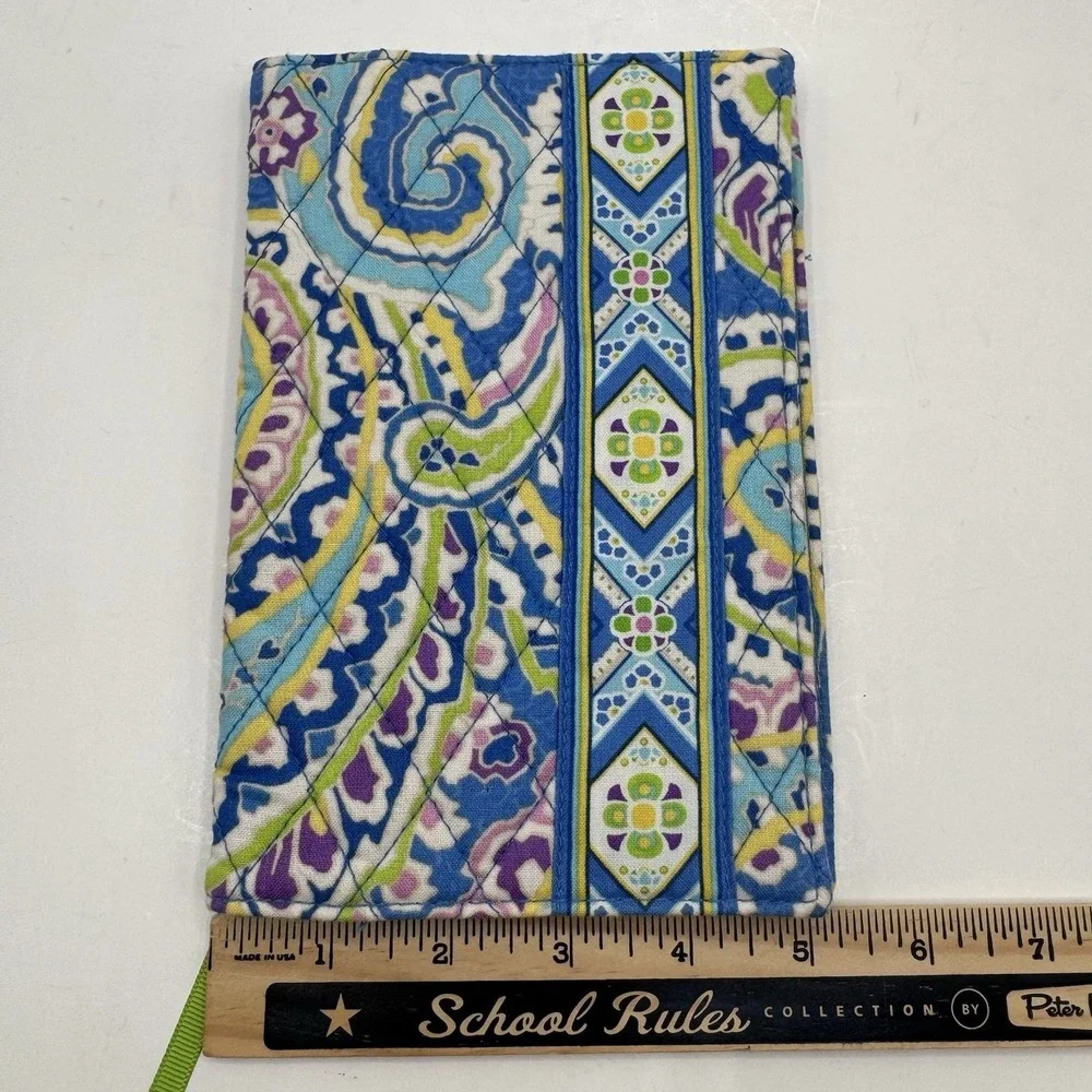 Vera Bradley Capri Blue Paperback Book / Bible Cover - Retired Pattern - HTF